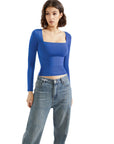 Buttery Soft Square Neck Shirt - Long Sleeve