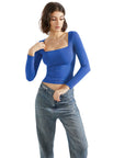 Buttery Soft Square Neck Shirt - Long Sleeve