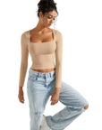 Buttery Soft Square Neck Shirt - Long Sleeve