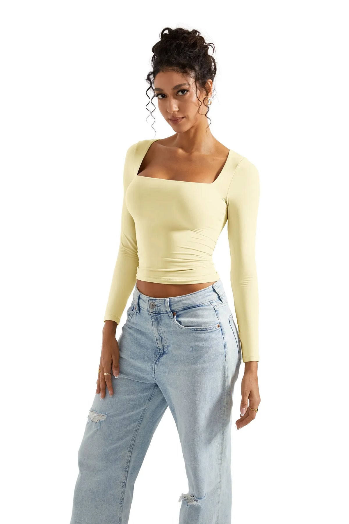 Buttery Soft Square Neck Shirt - Long Sleeve