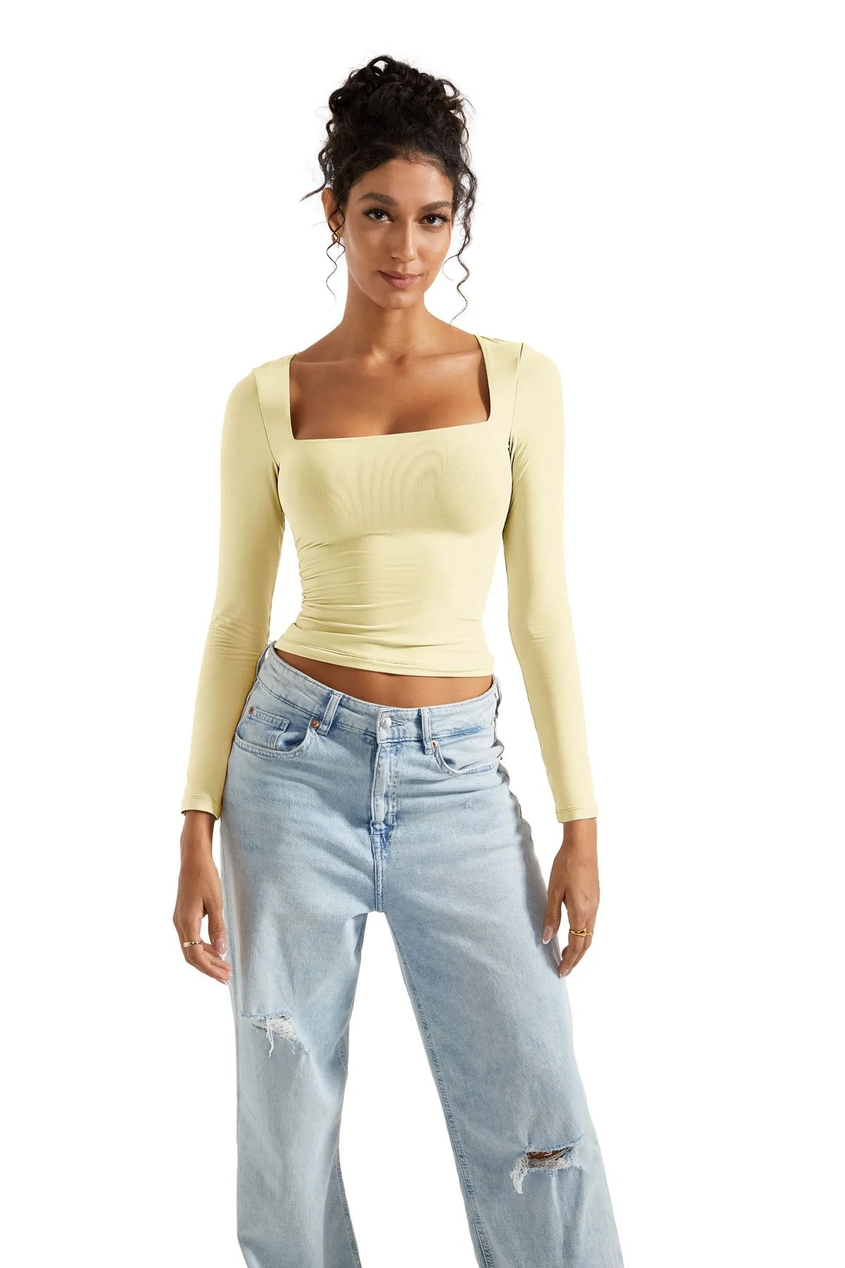Buttery Soft Square Neck Shirt - Long Sleeve