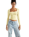 Buttery Soft Square Neck Shirt - Long Sleeve