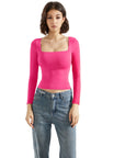 Buttery Soft Square Neck Shirt - Long Sleeve