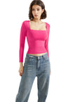 Buttery Soft Square Neck Shirt - Long Sleeve