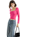 Buttery Soft Square Neck Shirt - Long Sleeve