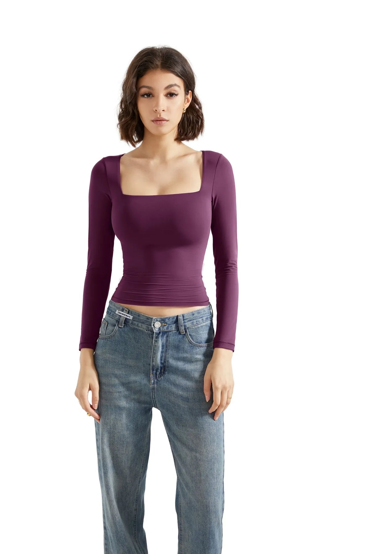 Buttery Soft Square Neck Shirt - Long Sleeve