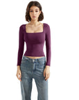 Buttery Soft Square Neck Shirt - Long Sleeve
