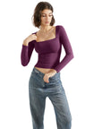 Buttery Soft Square Neck Shirt - Long Sleeve