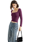 Buttery Soft Square Neck Shirt - Long Sleeve