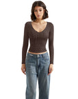 Buttery Soft V Neck Shirt - Long Sleeve