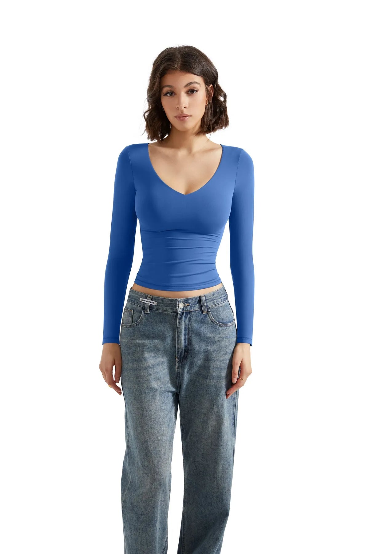 Buttery Soft V Neck Shirt - Long Sleeve