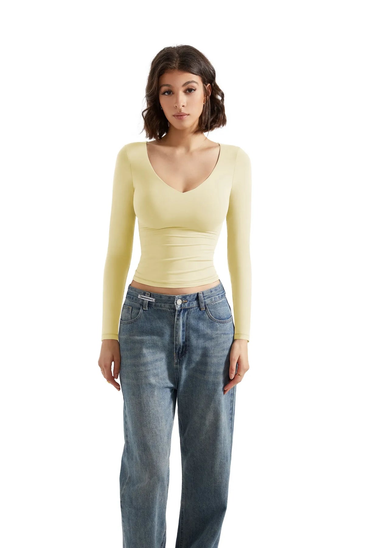 Buttery Soft V Neck Shirt - Long Sleeve