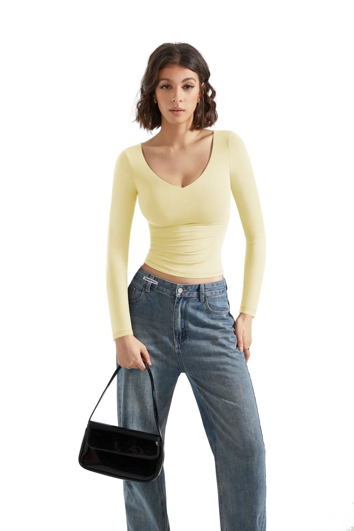 Buttery Soft V Neck Shirt - Long Sleeve