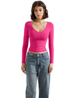 Buttery Soft V Neck Shirt - Long Sleeve