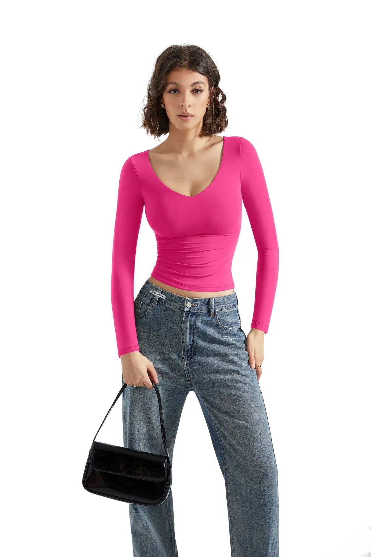 Buttery Soft V Neck Shirt - Long Sleeve