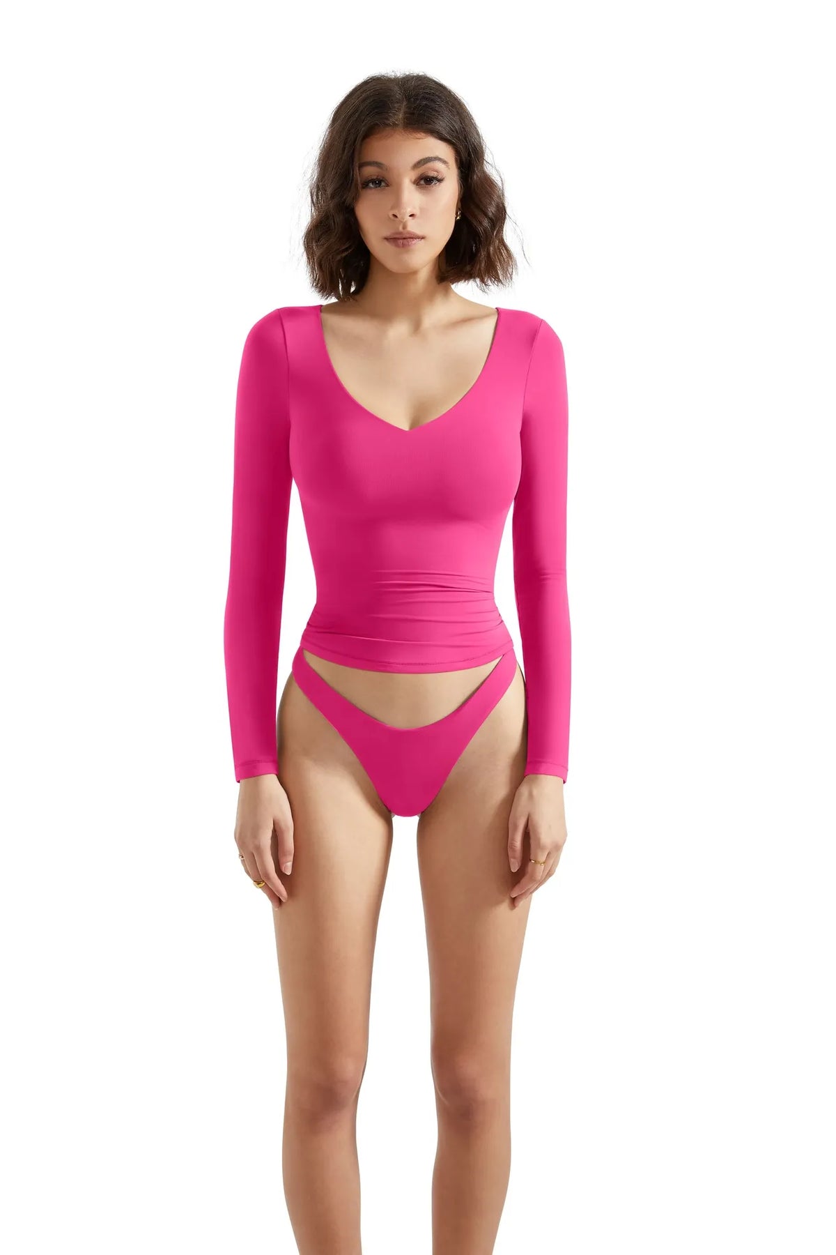 Buttery Soft V Neck Shirt - Long Sleeve