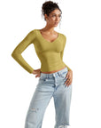 Buttery Soft V Neck Shirt - Long Sleeve