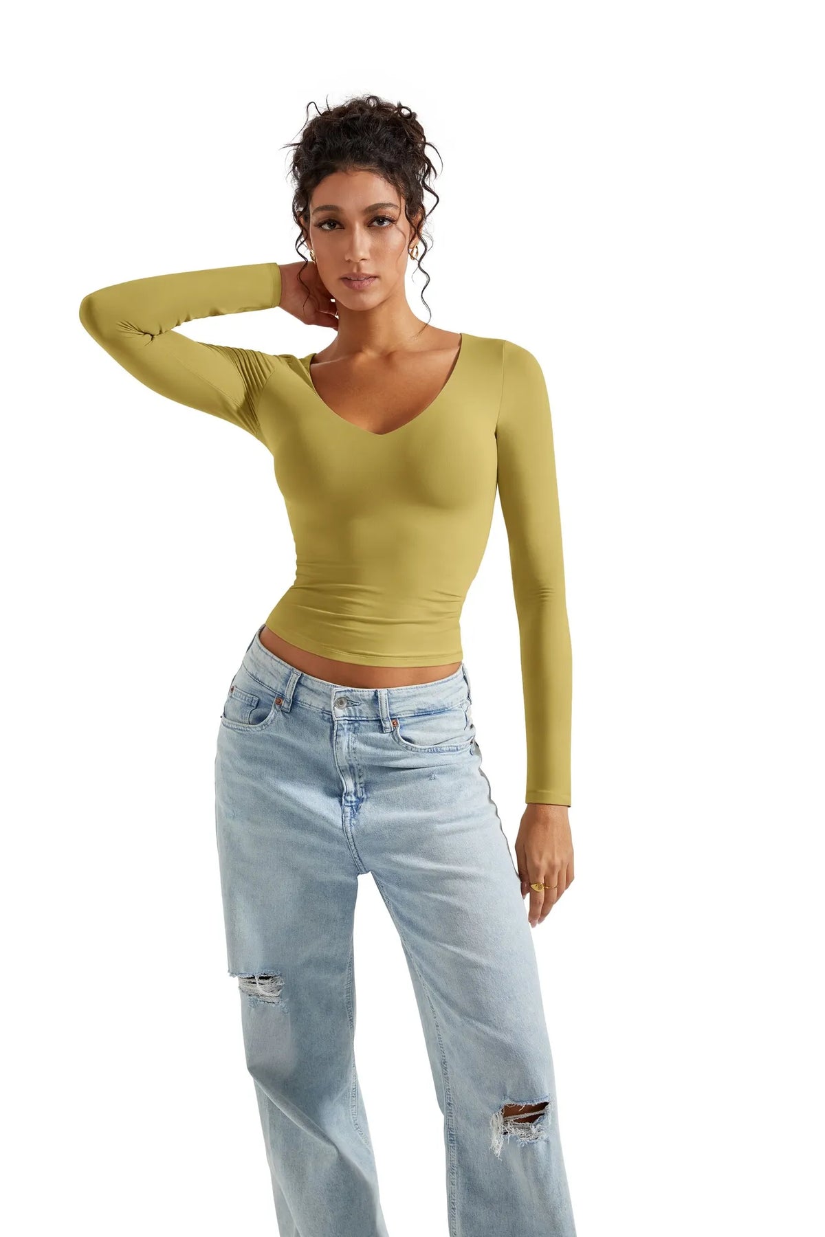 Buttery Soft V Neck Shirt - Long Sleeve