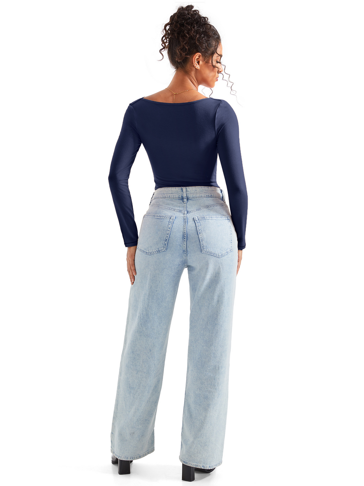 Off Shoulder Cowl Neck Shirt - Long Sleeve