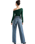 Off Shoulder Cowl Neck Shirt - Long Sleeve
