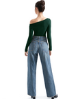 Off Shoulder Cowl Neck Shirt - Long Sleeve