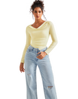Off Shoulder Cowl Neck Shirt - Long Sleeve