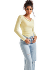 Off Shoulder Cowl Neck Shirt - Long Sleeve