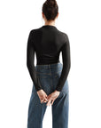 Ribbed Modal High Neck Shirt - Long Sleeve-Clothing-SUUKSESS-SUUKSESS