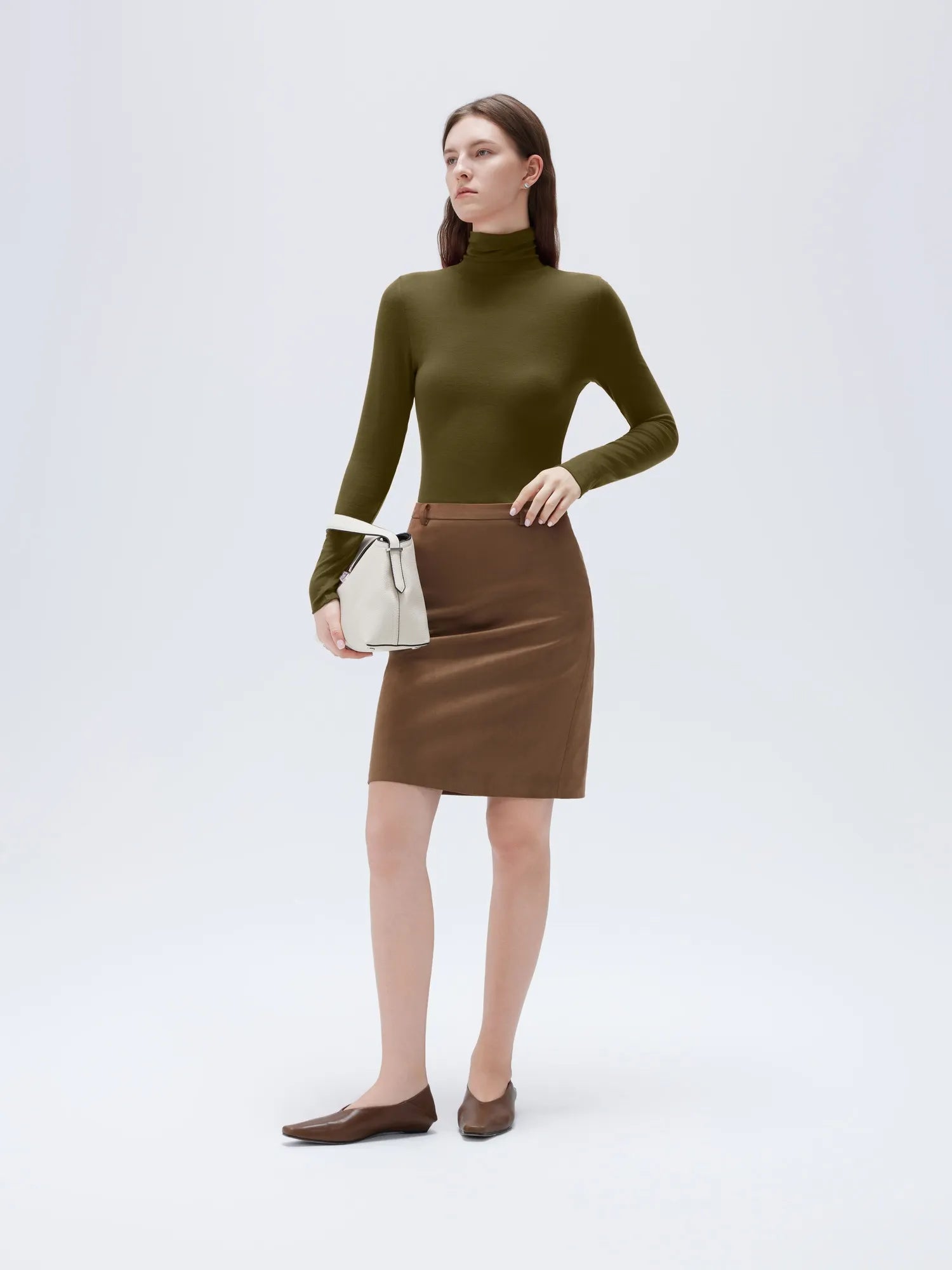 SUUKSESS Women Cashmere Turtleneck Long Sleeve Shirt Fitted Fall Basic Thermal Tops Fall Fashion-SUUKSESS-SUUKSESS