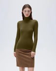 SUUKSESS Women Cashmere Turtleneck Long Sleeve Shirt Fitted Fall Basic Thermal Tops Fall Fashion-SUUKSESS-SUUKSESS
