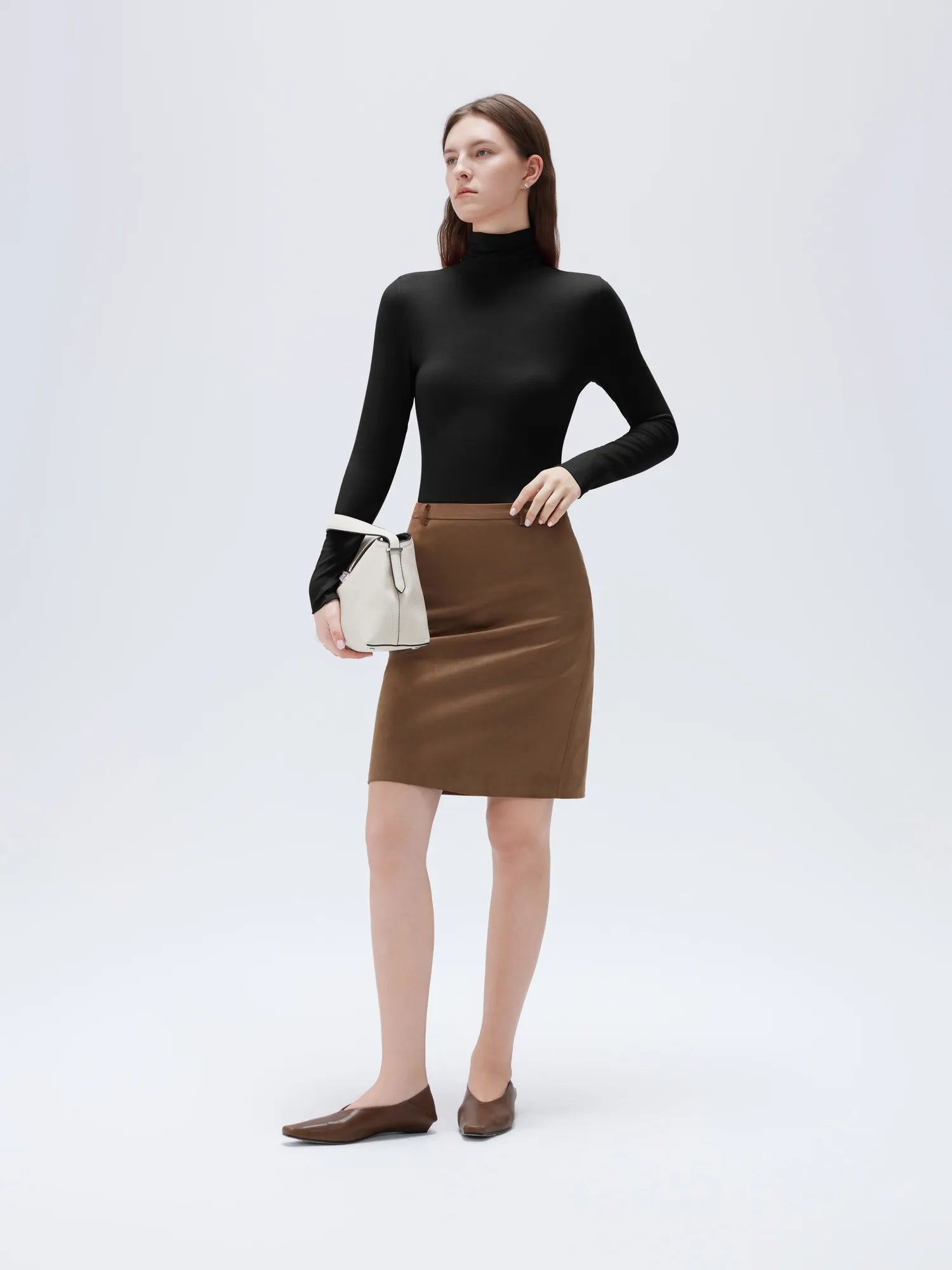 SUUKSESS Women Cashmere Turtleneck Long Sleeve Shirt Fitted Fall Basic Thermal Tops Fall Fashion-SUUKSESS-SUUKSESS