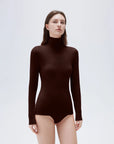 SUUKSESS Women Cashmere Turtleneck Long Sleeve Shirt Fitted Fall Basic Thermal Tops Fall Fashion-SUUKSESS-Brown-XS-SUUKSESS