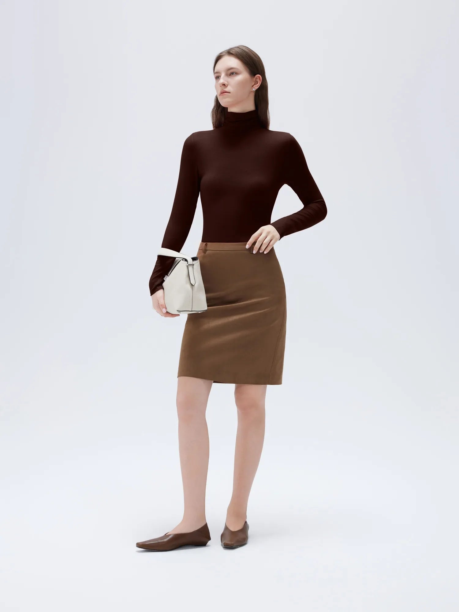 SUUKSESS Women Cashmere Turtleneck Long Sleeve Shirt Fitted Fall Basic Thermal Tops Fall Fashion-SUUKSESS-SUUKSESS