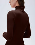 SUUKSESS Women Cashmere Turtleneck Long Sleeve Shirt Fitted Fall Basic Thermal Tops Fall Fashion-SUUKSESS-SUUKSESS