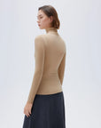 SUUKSESS Women Cashmere Turtleneck Long Sleeve Shirt Fitted Fall Basic Thermal Tops Fall Fashion-SUUKSESS-SUUKSESS