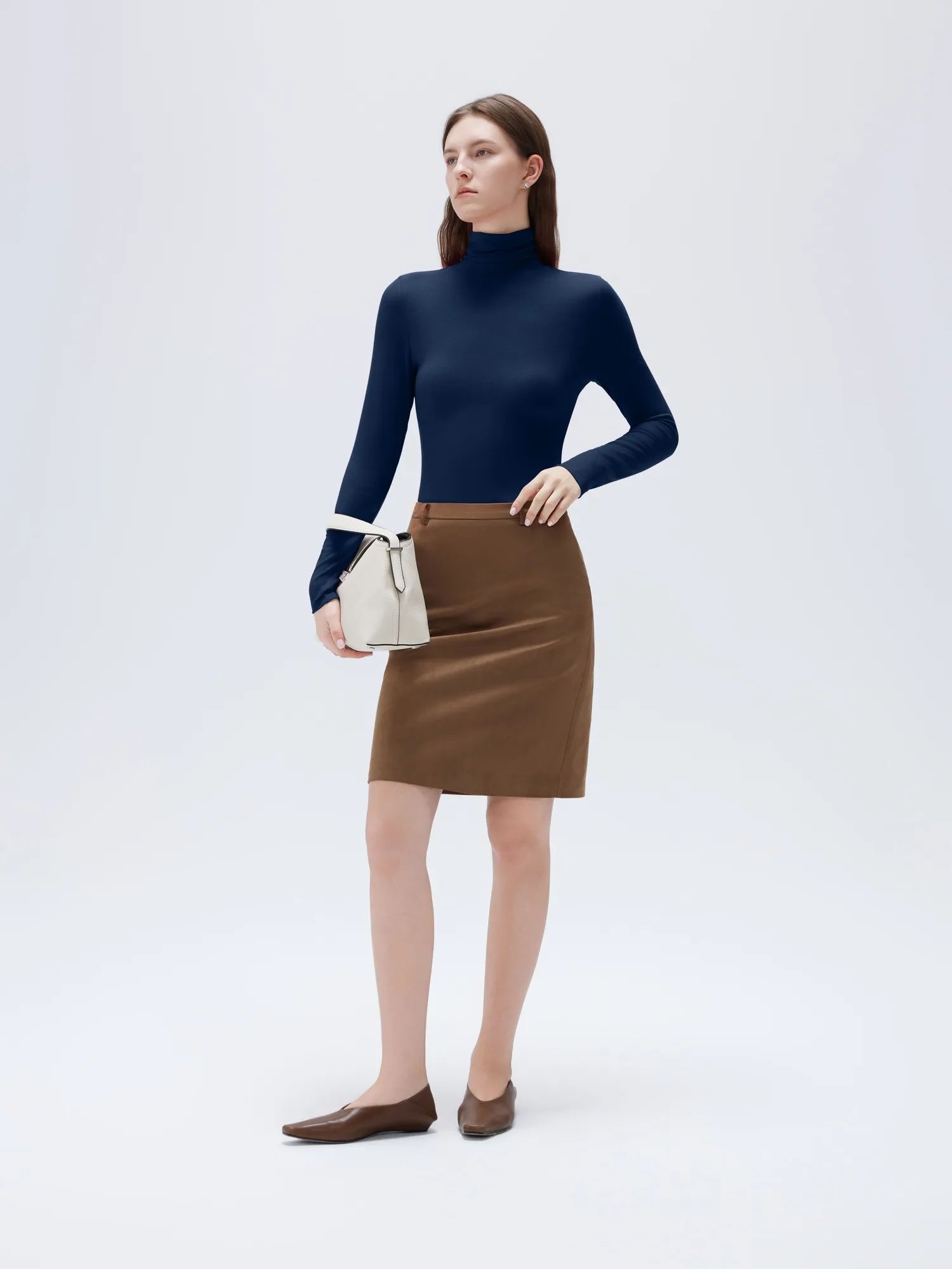 SUUKSESS Women Cashmere Turtleneck Long Sleeve Shirt Fitted Fall Basic Thermal Tops Fall Fashion-SUUKSESS-SUUKSESS