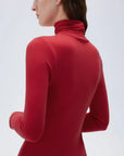 SUUKSESS Women Cashmere Turtleneck Long Sleeve Shirt Fitted Fall Basic Thermal Tops Fall Fashion-SUUKSESS-SUUKSESS