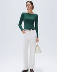 SUUKSESS Women Backless Going Out Tops Padded Modal Basic Long Sleeve Shirts-SUUKSESS-SUUKSESS