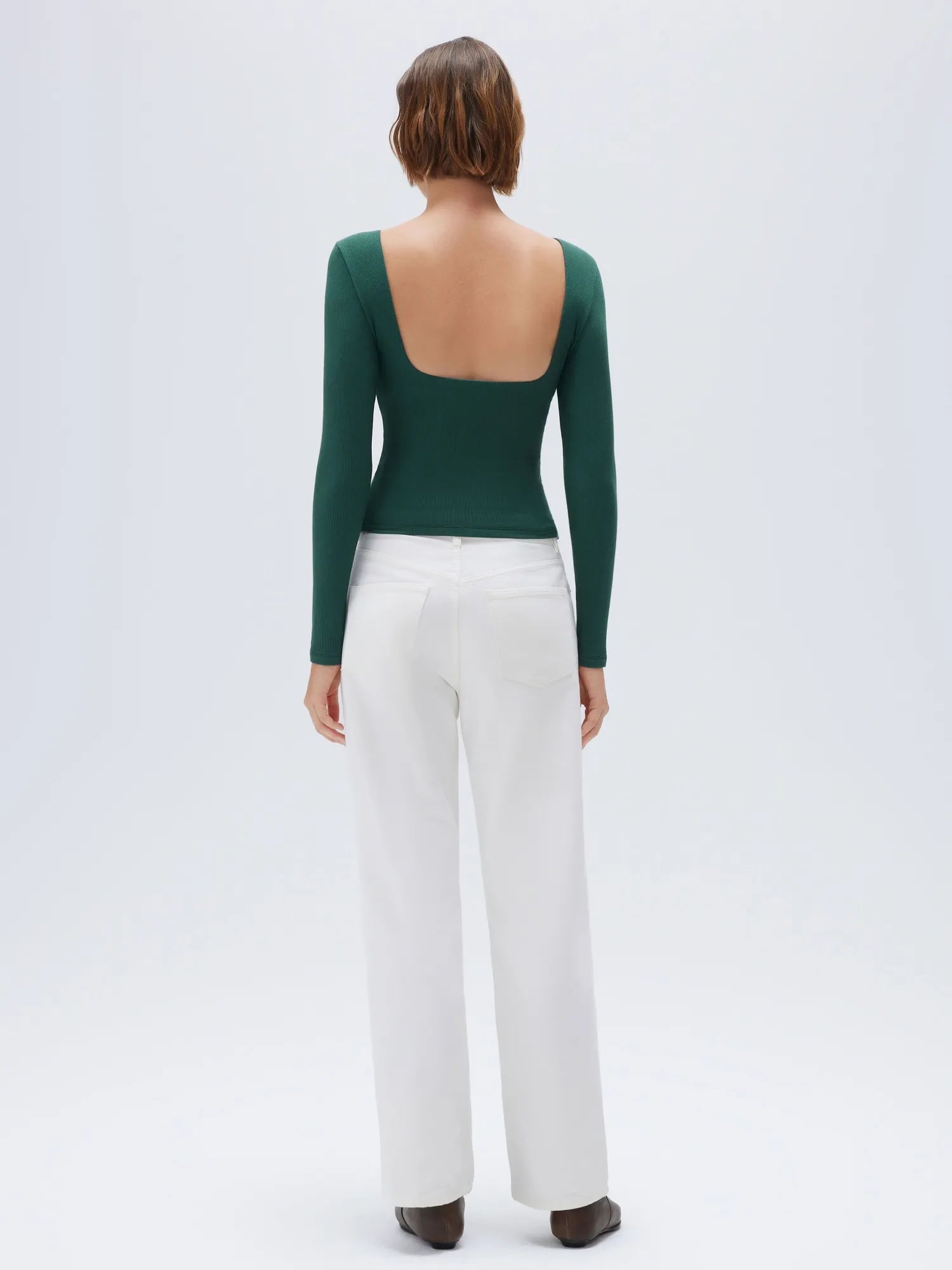 SUUKSESS Women Backless Going Out Tops Padded Modal Basic Long Sleeve Shirts-SUUKSESS-SUUKSESS