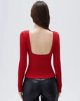 SUUKSESS Women Backless Going Out Tops Padded Modal Basic Long Sleeve Shirts-SUUKSESS-SUUKSESS