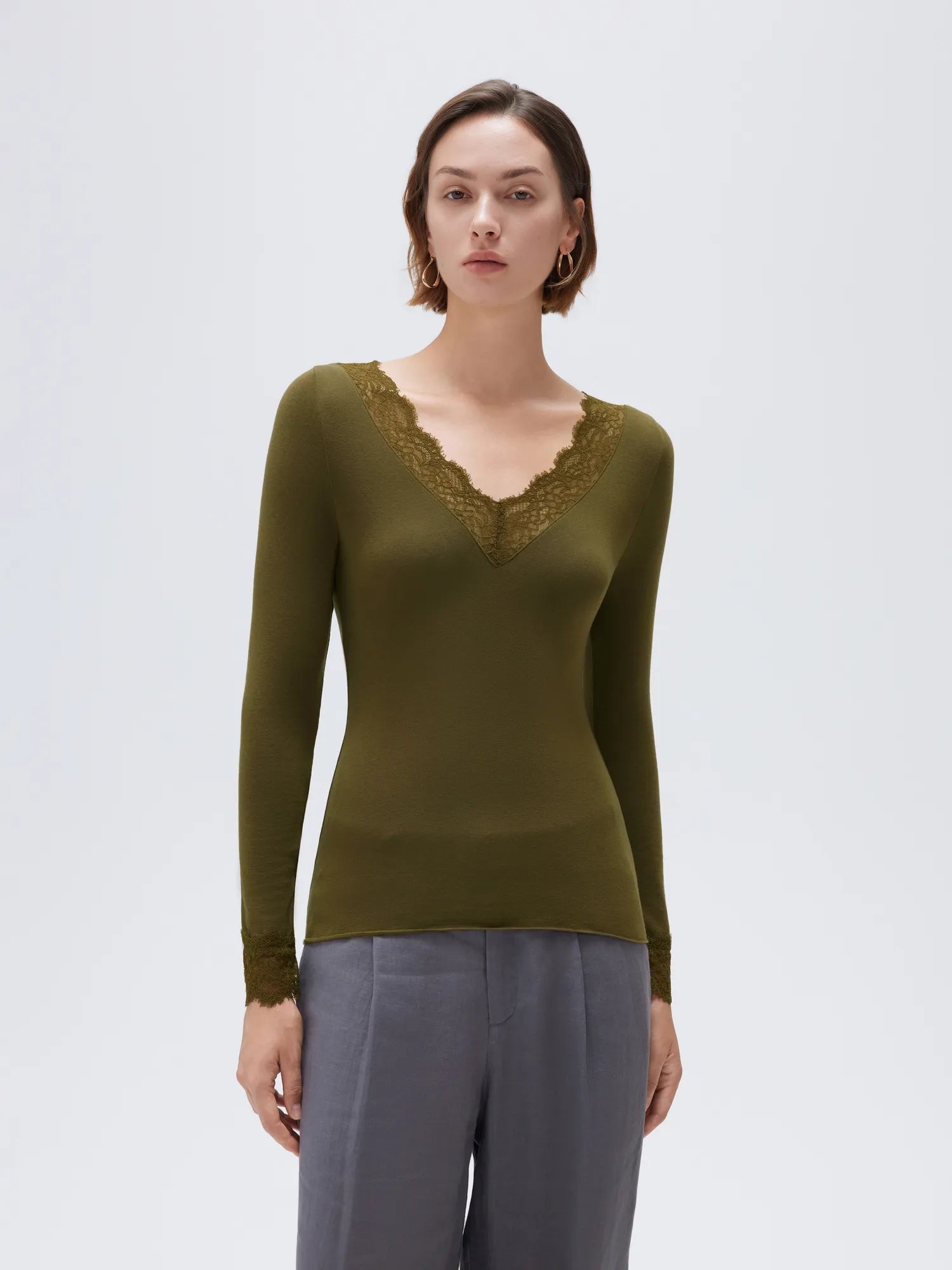 Cloud Cashmere Lace Shirt - Long Sleeve-Clothing-SUUKSESS-SUUKSESS