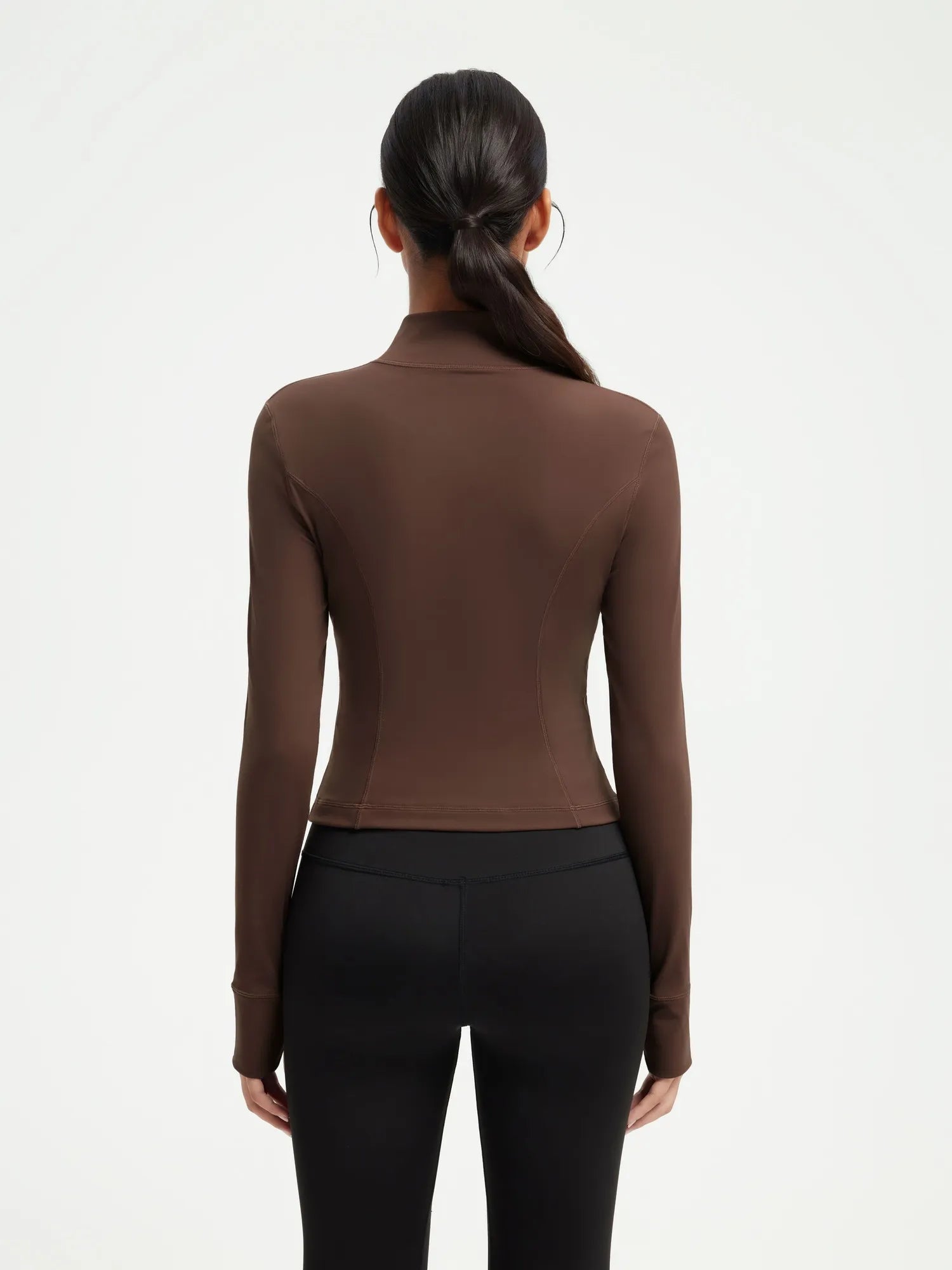 SUUKSESS Women Golden Full Zip Up Workout Cropped Jackets Lightweight Athletic Yoga Tops-SUUKSESS-SUUKSESS