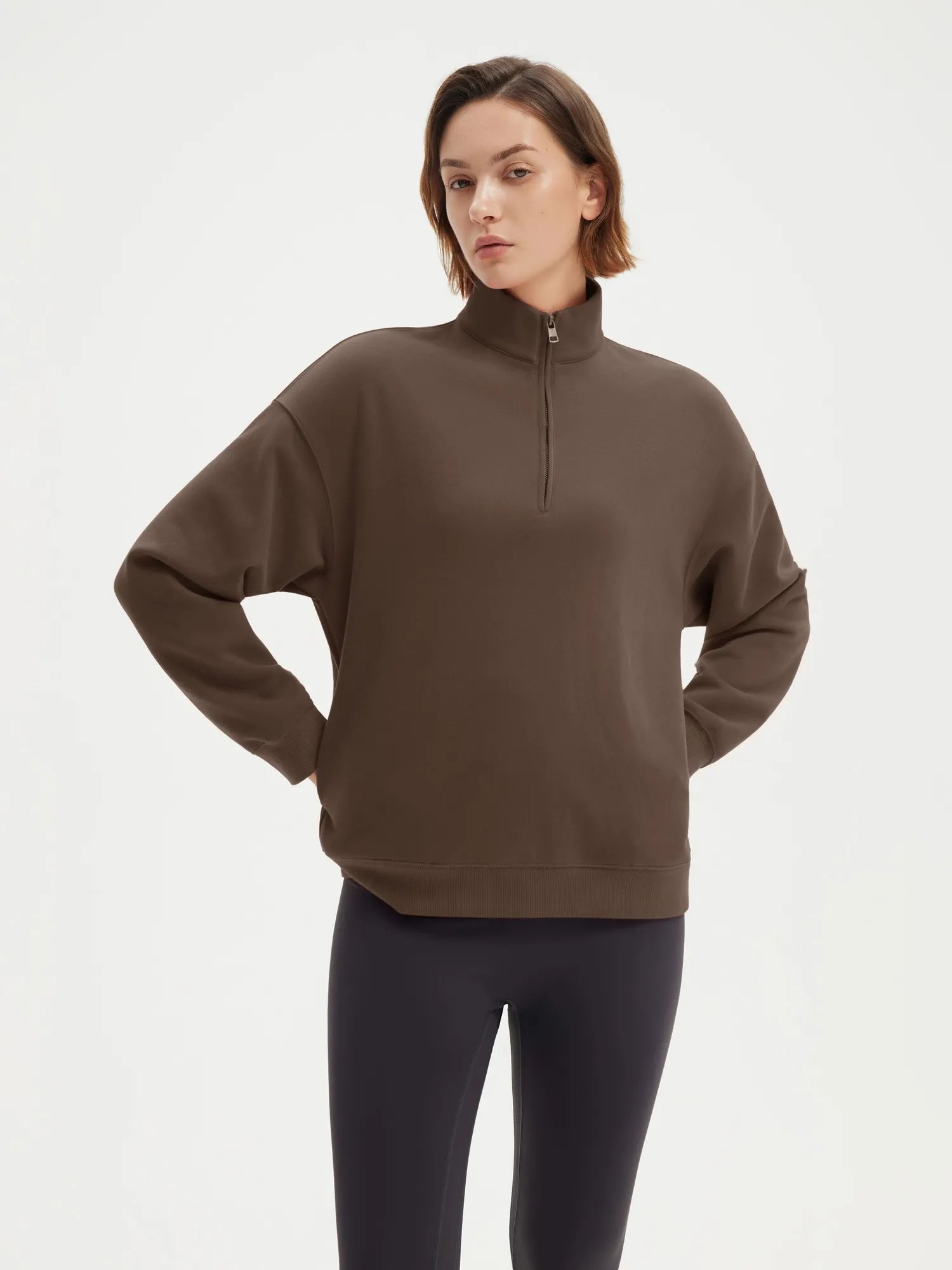 SUUKSESS Sweatshirts for Women Zipper Hoodies Fall Fashion Pullover Long Sleeve Shirts Thumb Holes Outfits Clothes-SUUKSESS-SUUKSESS
