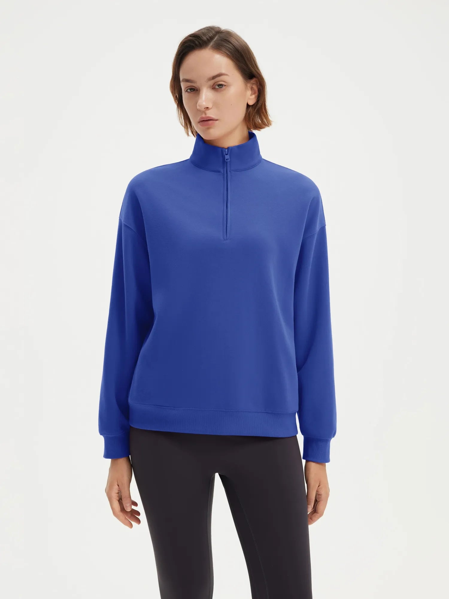SUUKSESS Sweatshirts for Women Zipper Hoodies Fall Fashion Pullover Long Sleeve Shirts Thumb Holes Outfits Clothes-SUUKSESS-Royal Blue-XS-SUUKSESS