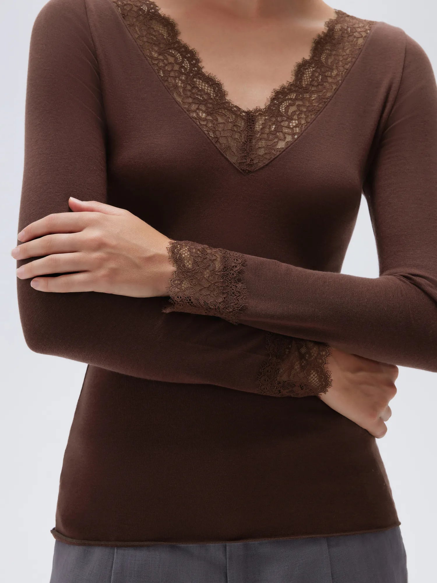 Cloud Cashmere Lace Shirt - Long Sleeve-Clothing-SUUKSESS-SUUKSESS