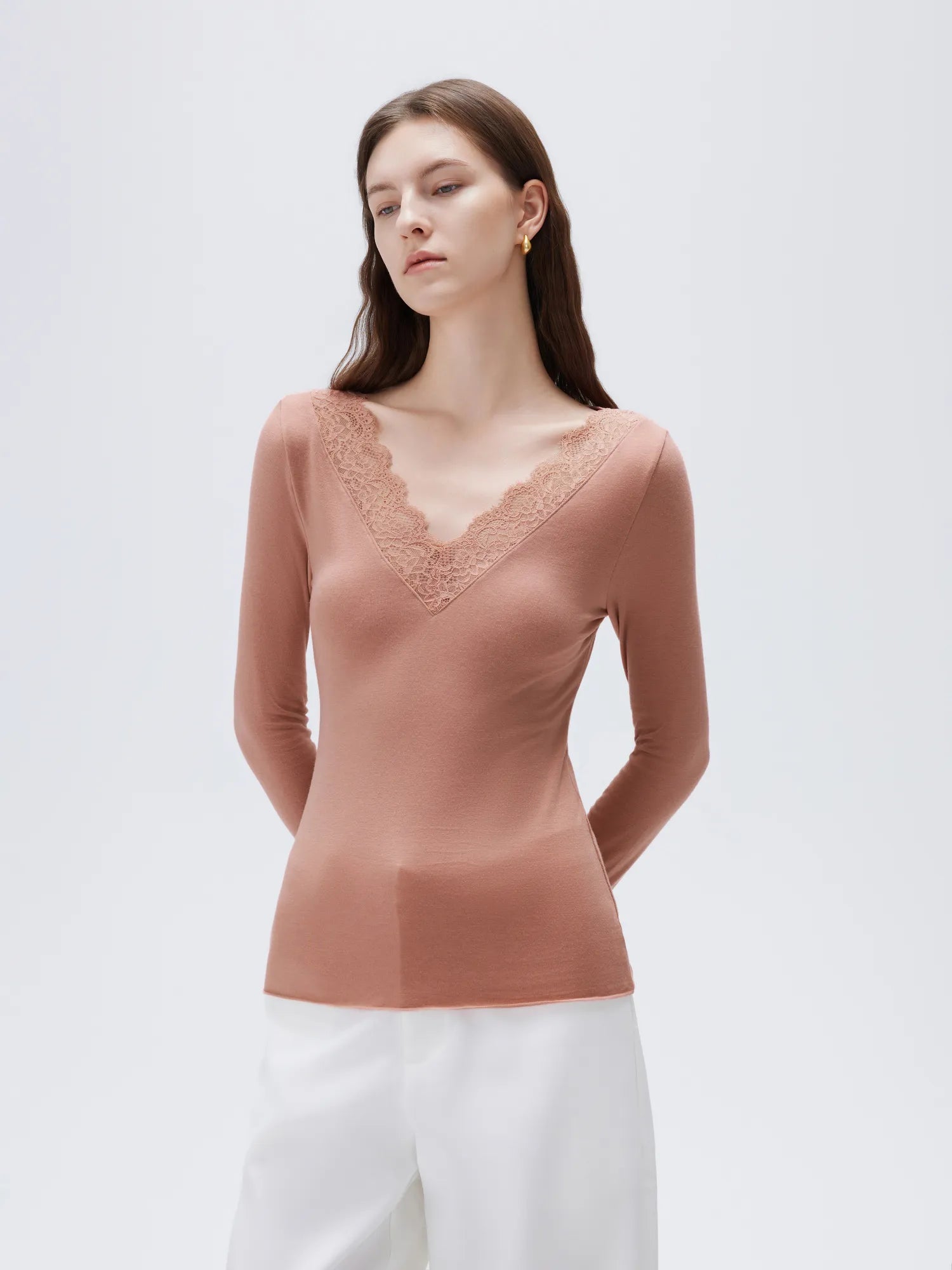 Cloud Cashmere Lace Shirt - Long Sleeve-Clothing-SUUKSESS-SUUKSESS