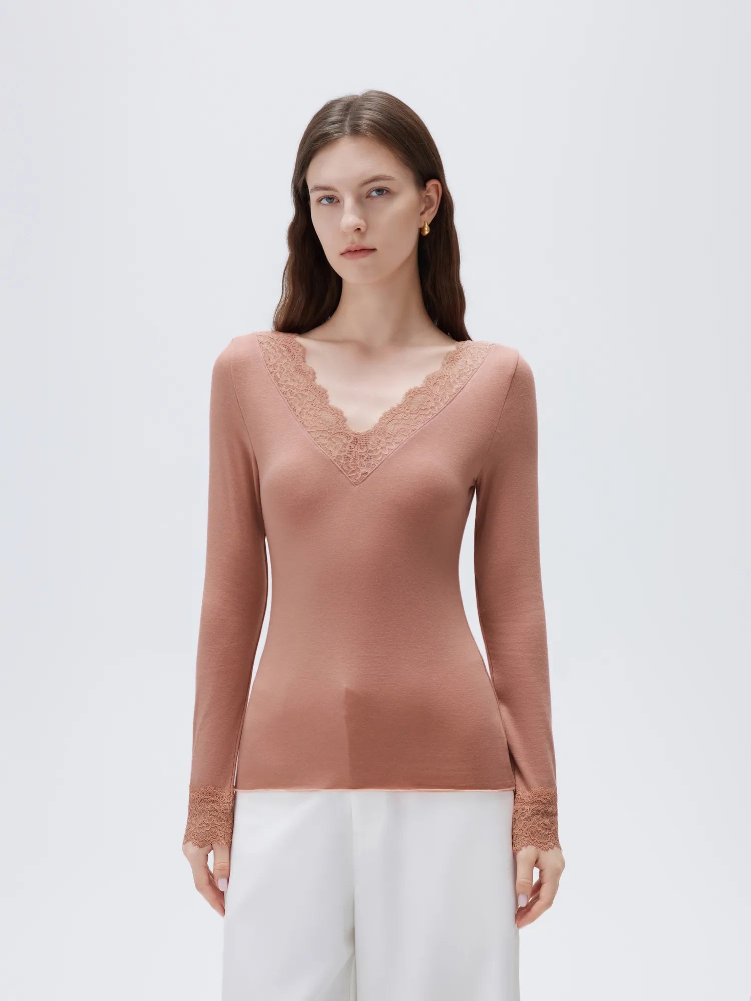 Cloud Cashmere Lace Shirt - Long Sleeve-Clothing-SUUKSESS-SUUKSESS
