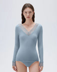 Cloud Cashmere Lace Shirt - Long Sleeve-Clothing-SUUKSESS-Slate Gray-XS-SUUKSESS