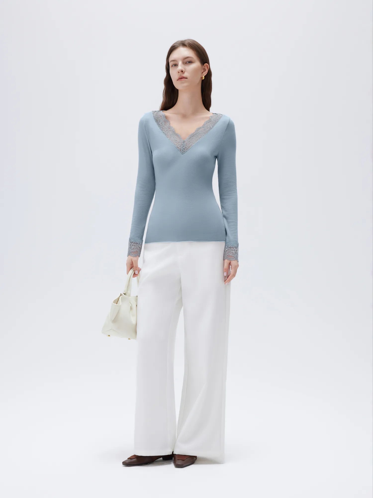 Cloud Cashmere Lace Shirt - Long Sleeve-Clothing-SUUKSESS-SUUKSESS