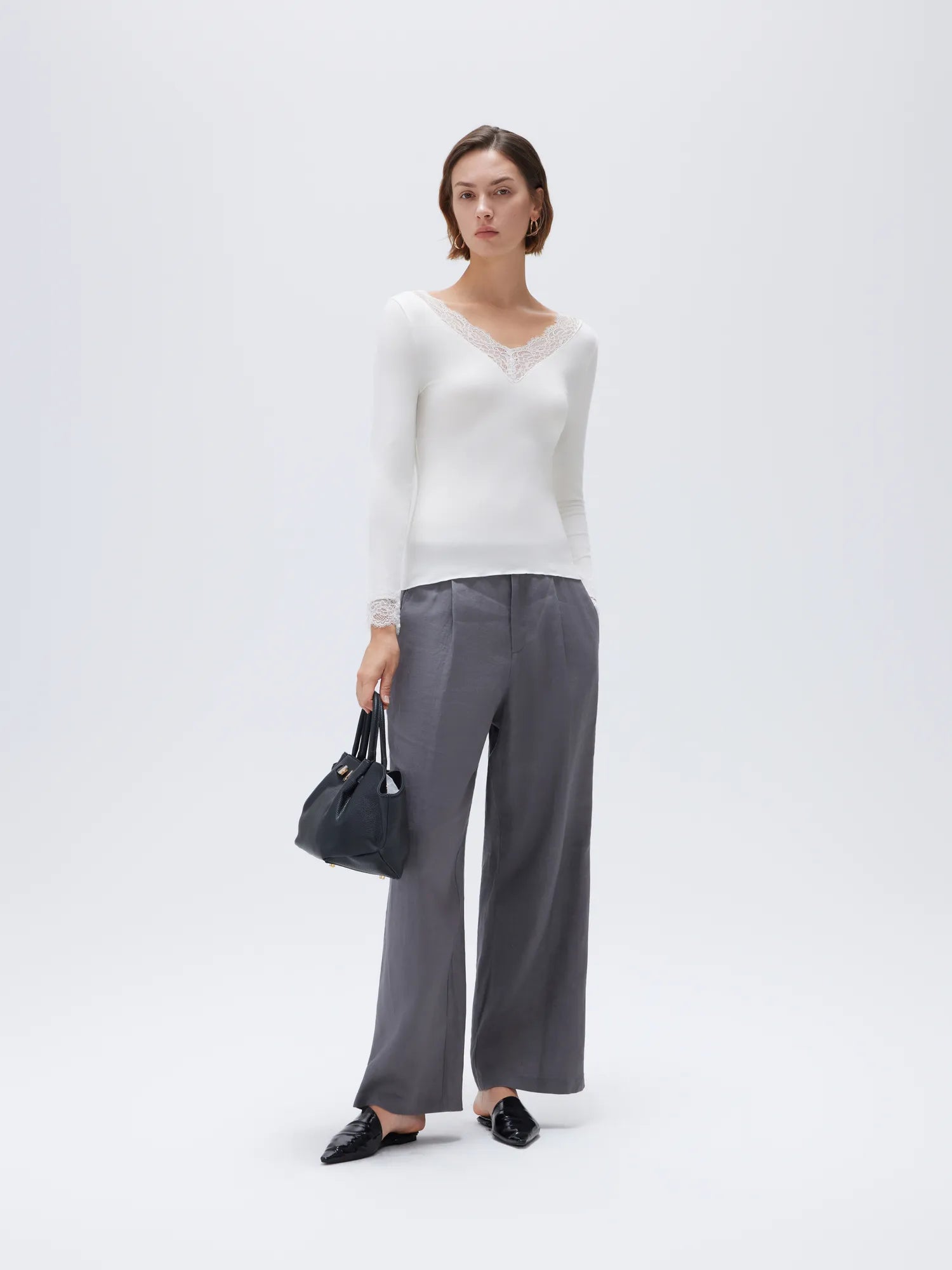 Cloud Cashmere Lace Shirt - Long Sleeve-Clothing-SUUKSESS-SUUKSESS